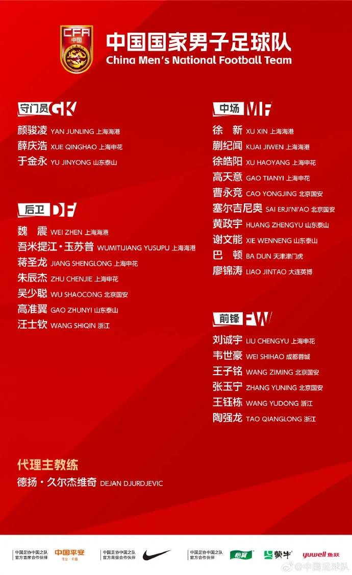 英格兰U21 v 德国U21_国足公布东亚杯26人大名单英格兰U21 v 德国U21，王钰栋、蒯纪闻在列，王大雷落选